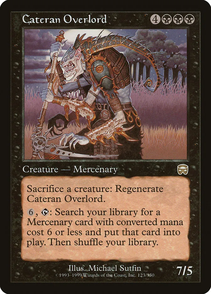 1999 Mercadian Masques Cateran Overlord [Foil] rare #123 rare card image