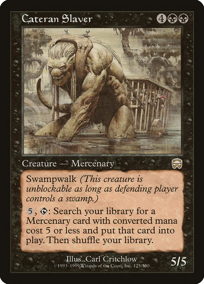 1999 Mercadian Masques Cateran Slaver #125 rare card image