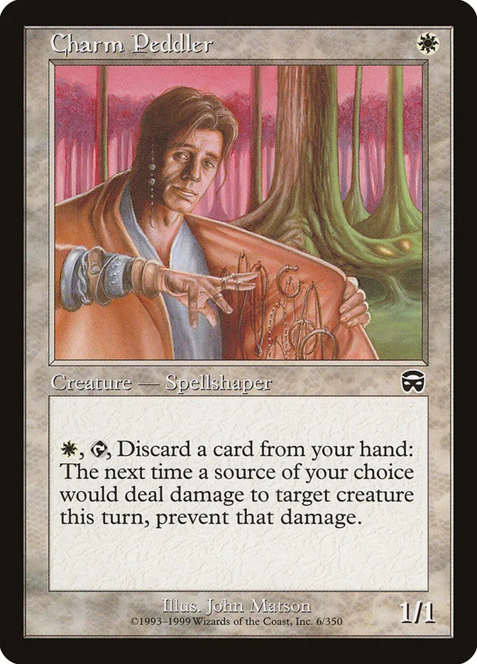 1999 Mercadian Masques Charm Peddler common #6 common card image