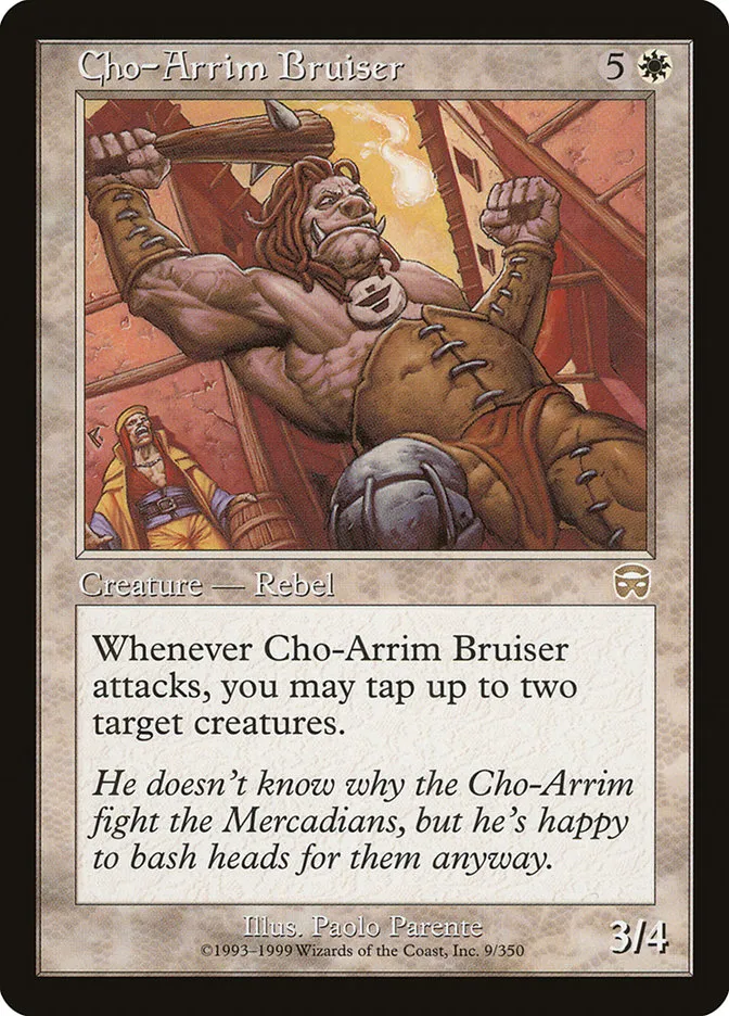 1999 Mercadian Masques Cho-Arrim Bruiser rare #9 rare card image