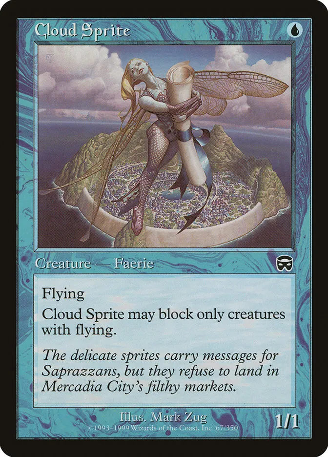 1999 Mercadian Masques Cloud Sprite common #67 common card image