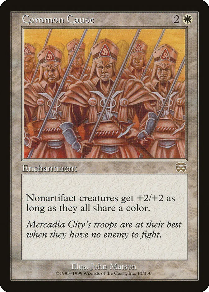 1999 Mercadian Masques Common Cause rare #13 rare card image