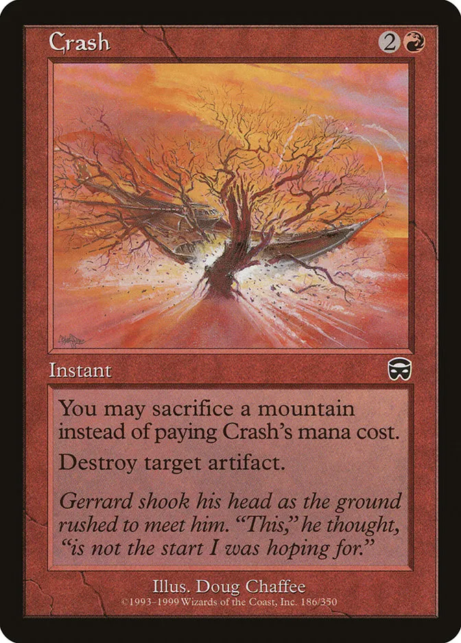 1999 Mercadian Masques Crash #186 common card image