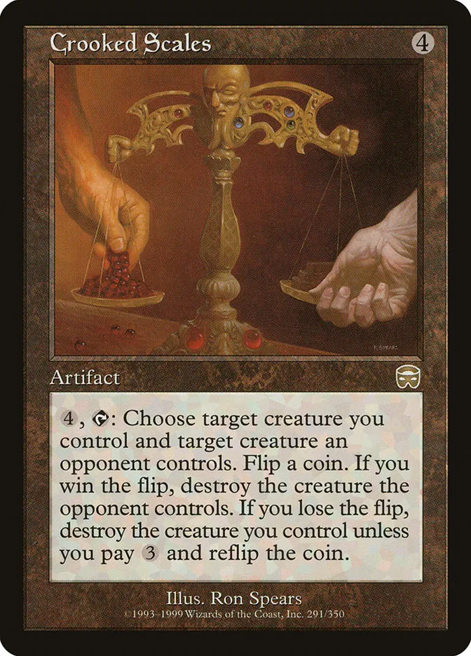 1999 Mercadian Masques Crooked Scales #291 rare card image