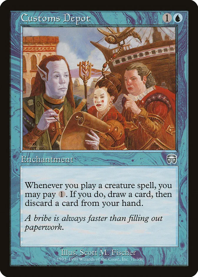 1999 Mercadian Masques Customs Depot uncommon #71 uncommon card image
