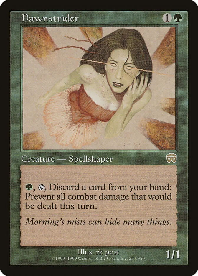 1999 Mercadian Masques Dawnstrider rare #237 rare card image