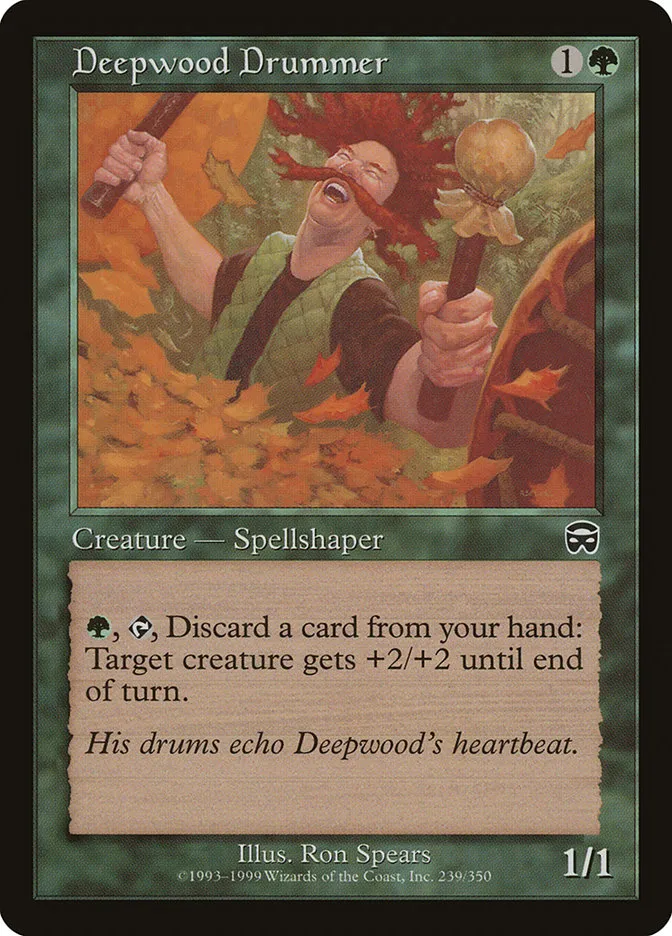 1999 Mercadian Masques Deepwood Drummer common #239 common card image