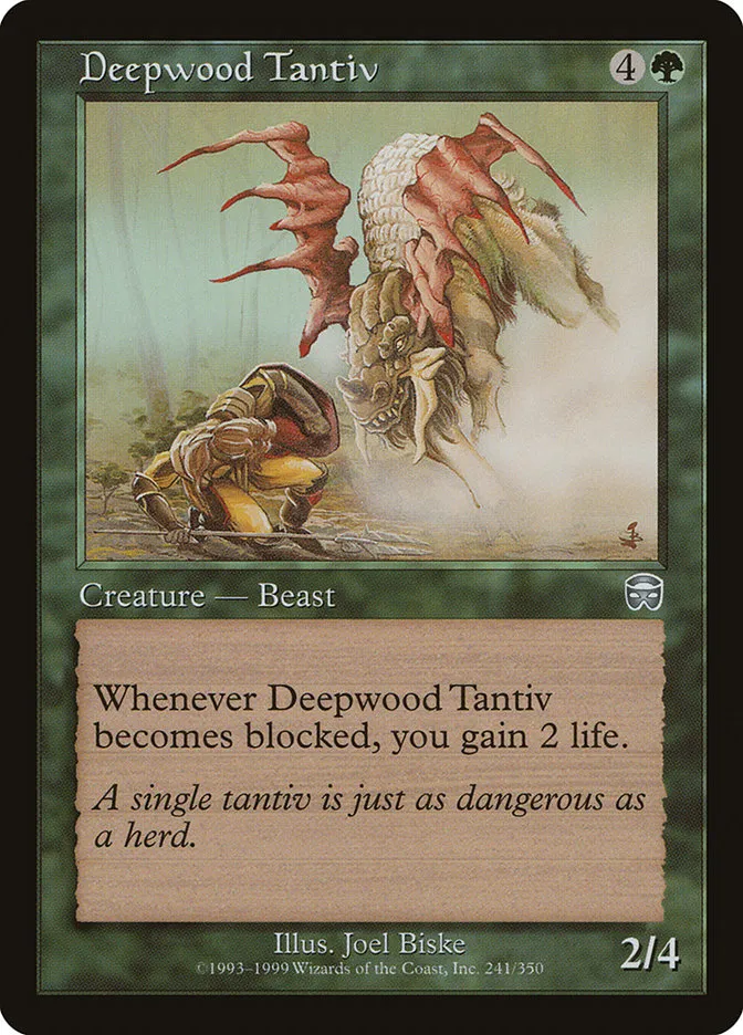 1999 Mercadian Masques Deepwood Tantiv uncommon #241 uncommon card image