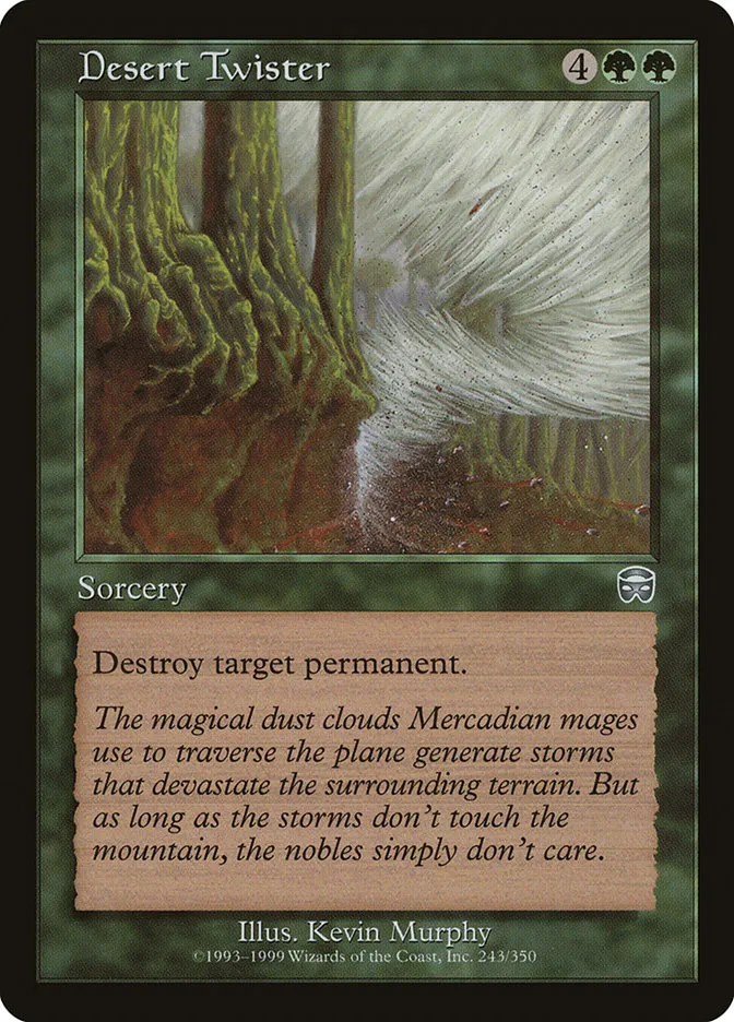 1999 Mercadian Masques Desert Twister uncommon #243 uncommon card image
