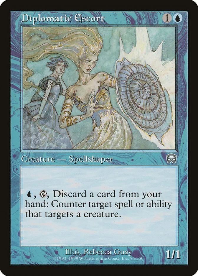 1999 Mercadian Masques Diplomatic Escort #74 uncommon card image