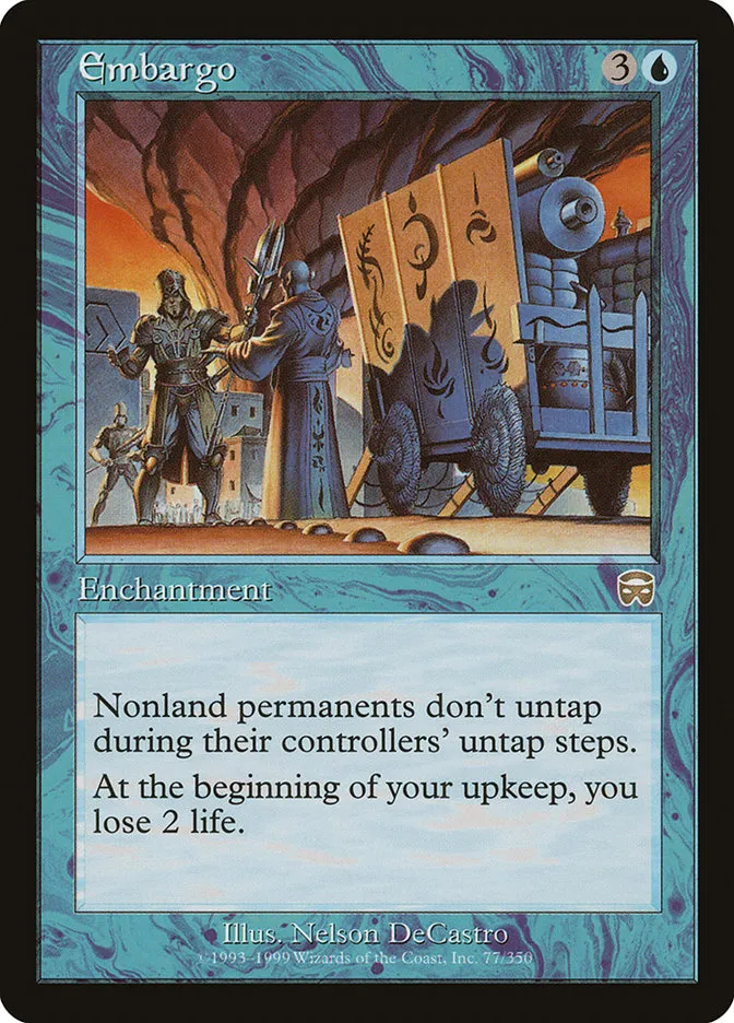 1999 Mercadian Masques Embargo rare #77 rare card image