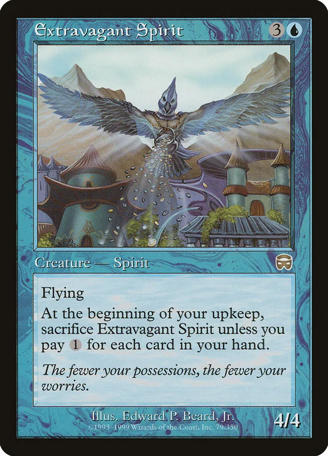 1999 Mercadian Masques Extravagant Spirit rare #79 rare card image