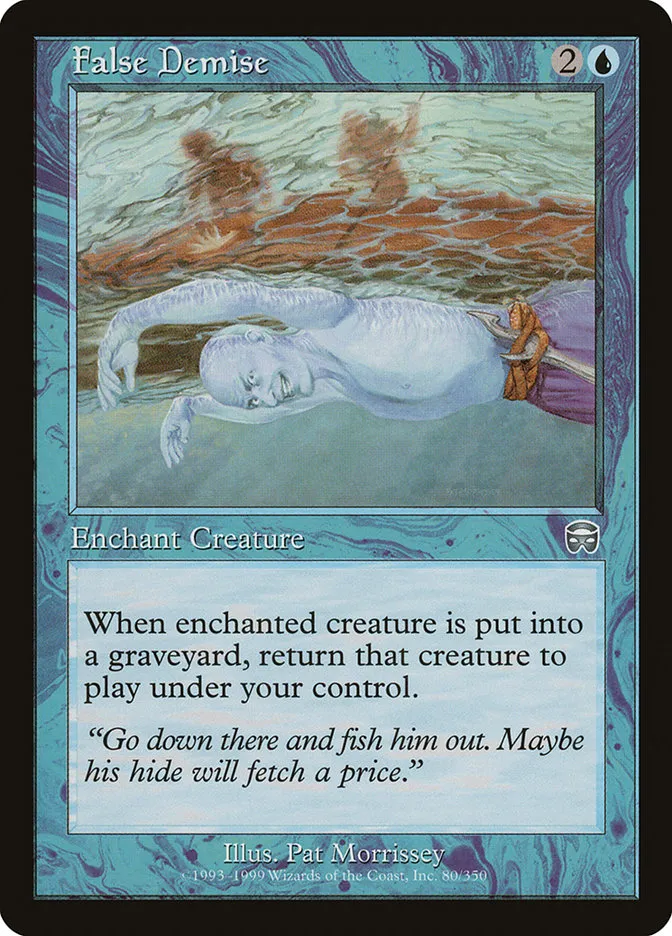1999 Mercadian Masques False Demise #80 uncommon card image