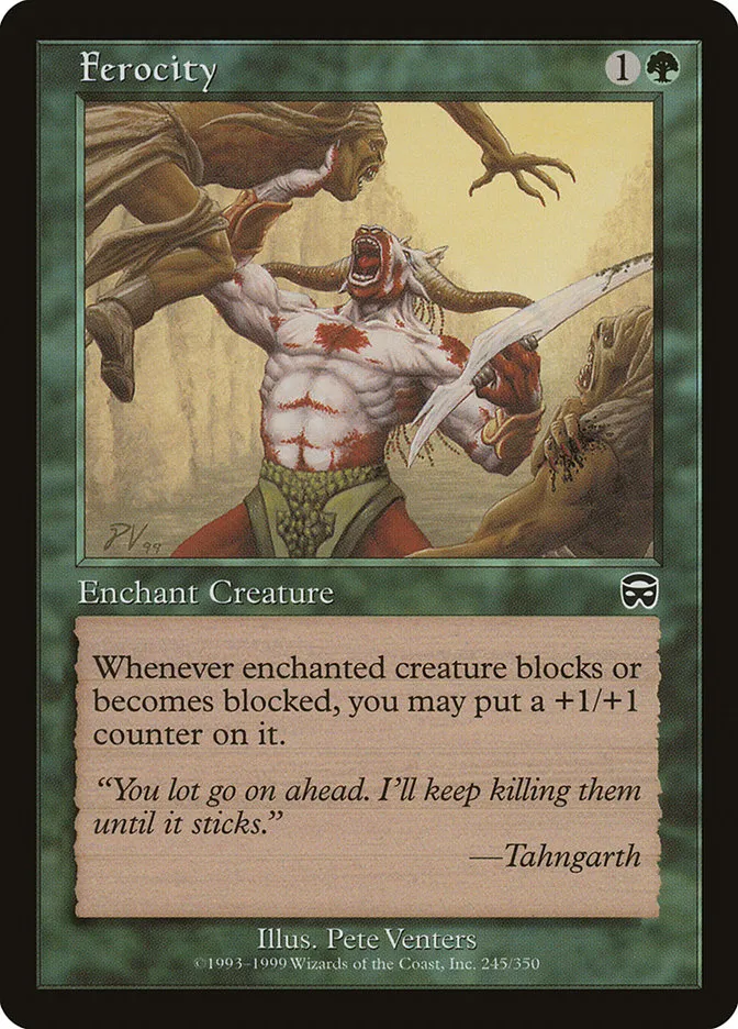 1999 Mercadian Masques Ferocity common #245 common card image