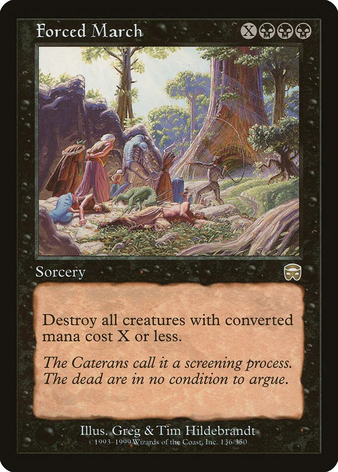 1999 Mercadian Masques Forced March #136 rare card image