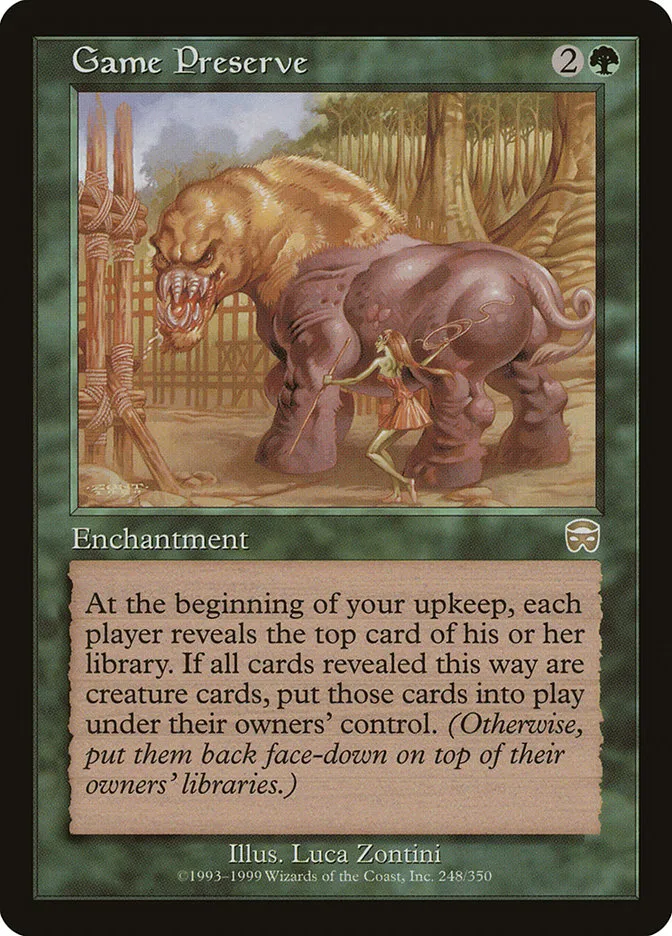 1999 Mercadian Masques Game Preserve rare #248 rare card image