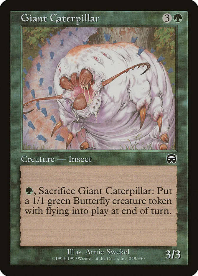1999 Mercadian Masques Giant Caterpillar #249 common card image