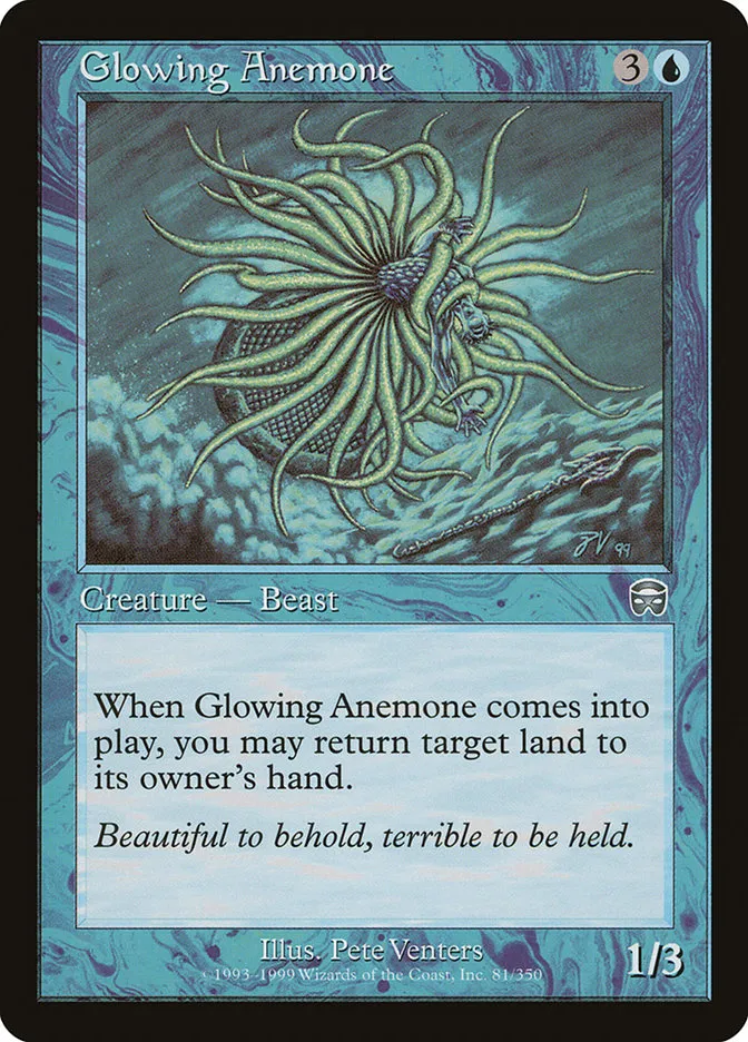 1999 Mercadian Masques Glowing Anemone uncommon #81 uncommon card image