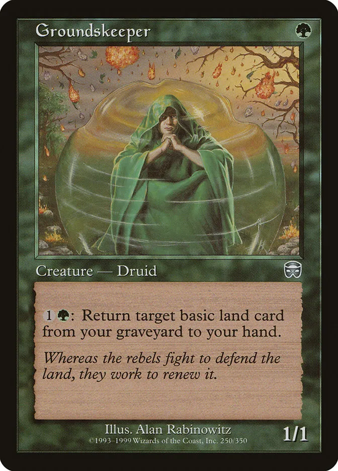 1999 Mercadian Masques Groundskeeper #250 uncommon card image