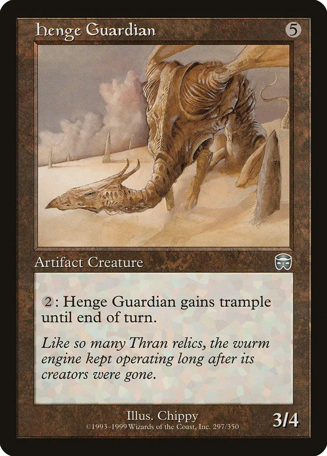 1999 Mercadian Masques Henge Guardian uncommon #297 uncommon card image