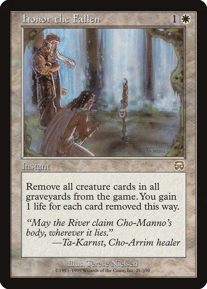 1999 Mercadian Masques Honor the Fallen rare #21 rare card image