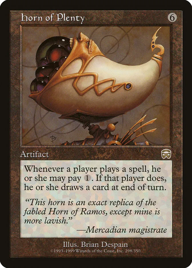 1999 Mercadian Masques Horn of Plenty #298 rare card image