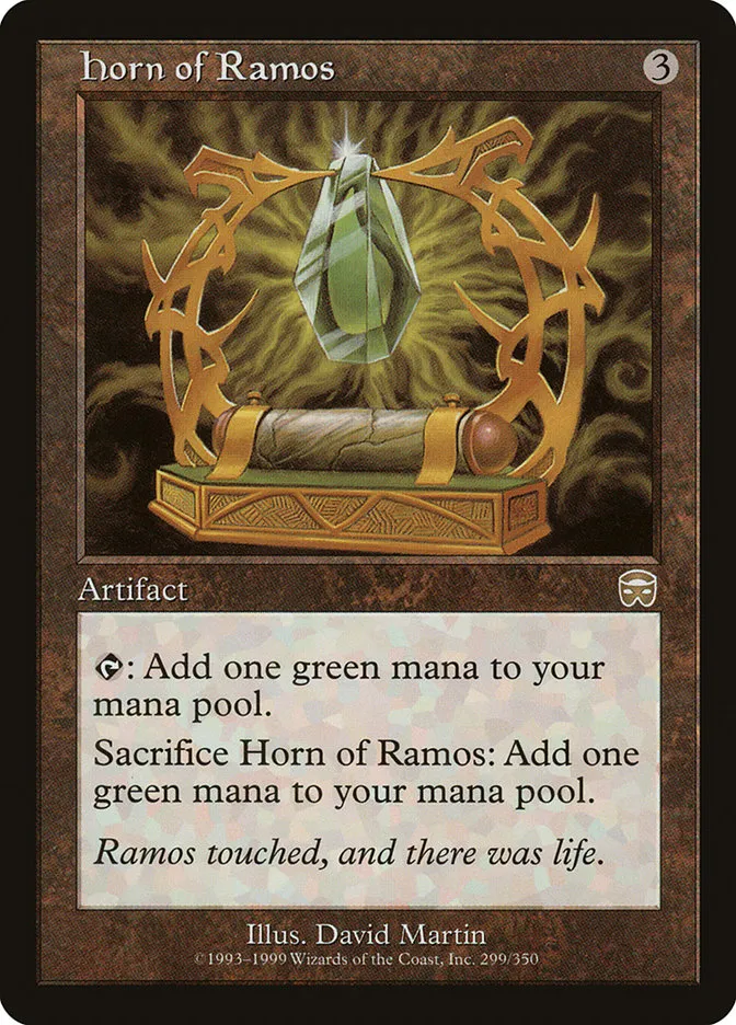1999 Mercadian Masques Horn of Ramos #299 rare card image