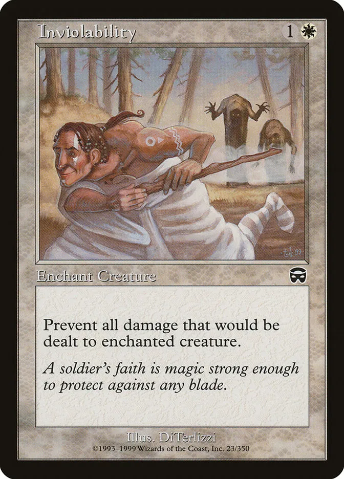 1999 Mercadian Masques Inviolability common #23 common card image