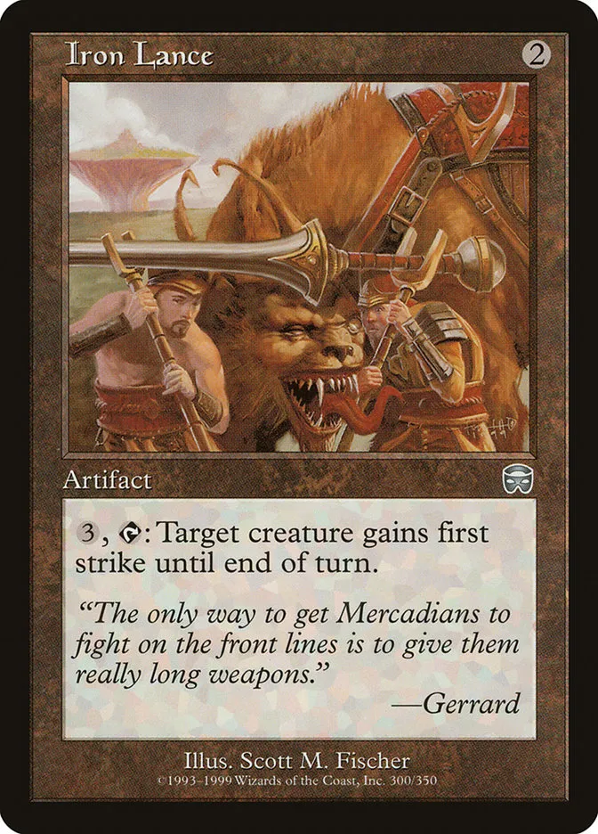 1999 Mercadian Masques Iron Lance #300 uncommon card image
