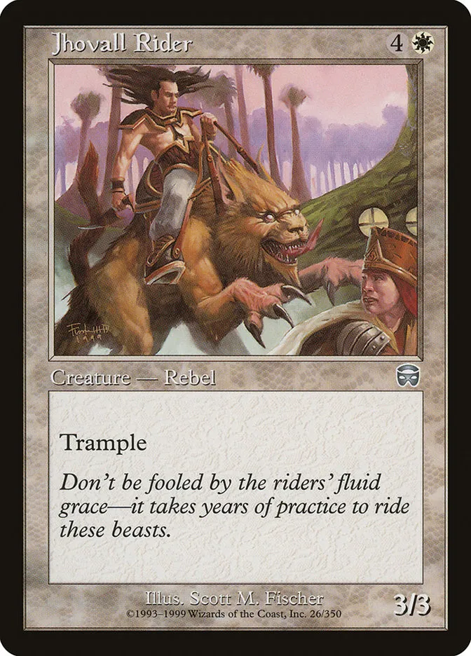 1999 Mercadian Masques Jhovall Rider uncommon #26 uncommon card image