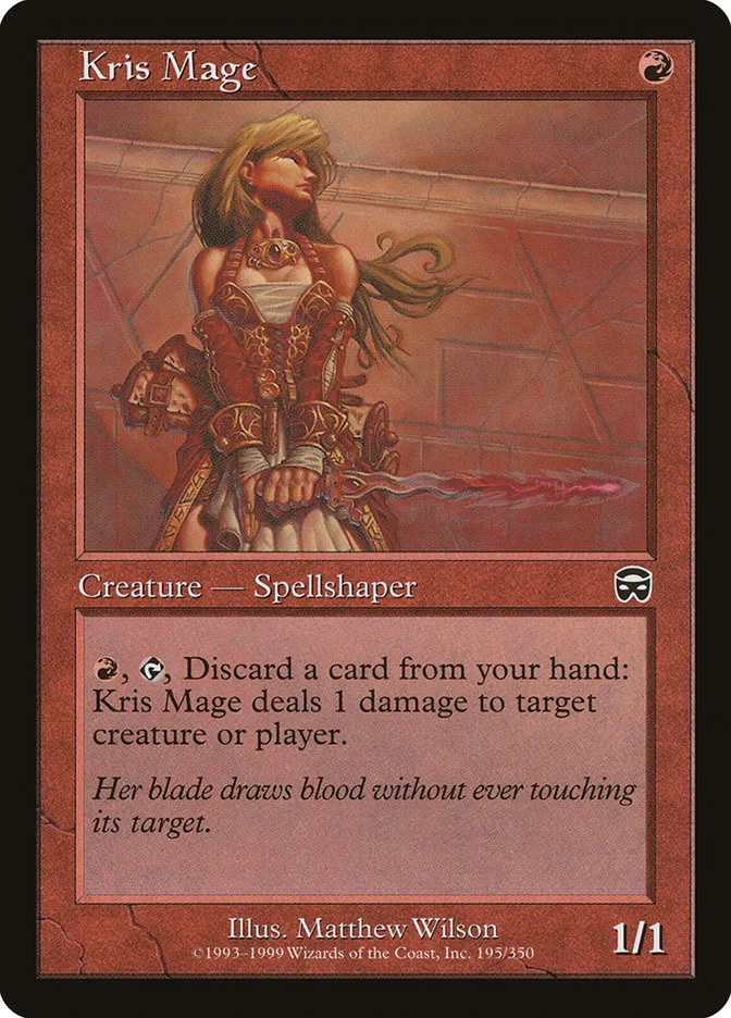 1999 Mercadian Masques Kris Mage common #195 common card image
