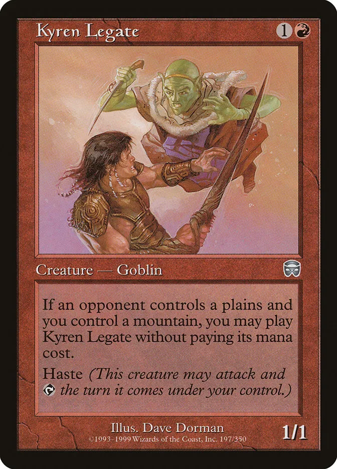 1999 Mercadian Masques Kyren Legate uncommon #197 uncommon card image