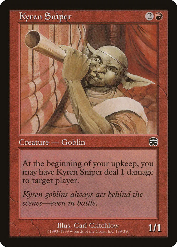 1999 Mercadian Masques Kyren Sniper common #199 common card image