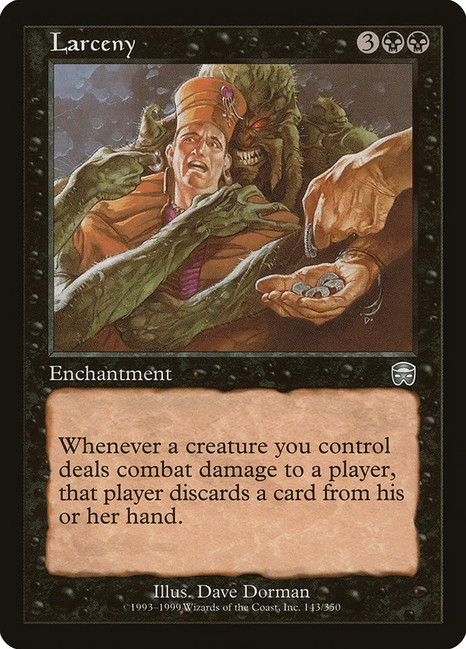 1999 Mercadian Masques Larceny uncommon #143 uncommon card image