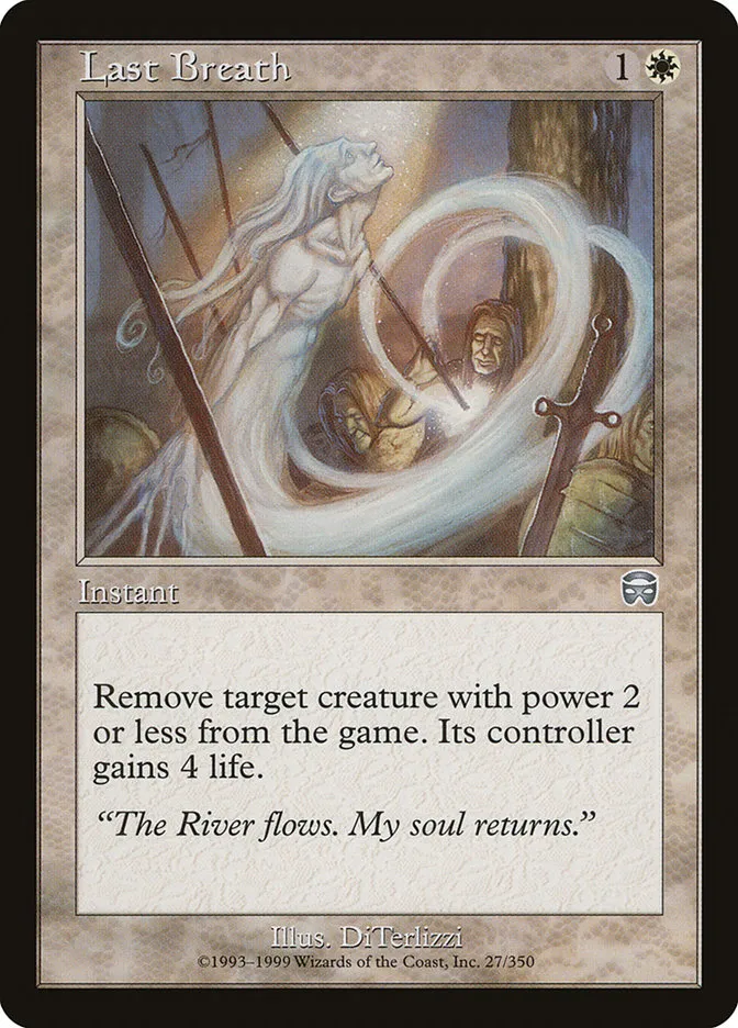 1999 Mercadian Masques Last Breath uncommon #27 uncommon card image