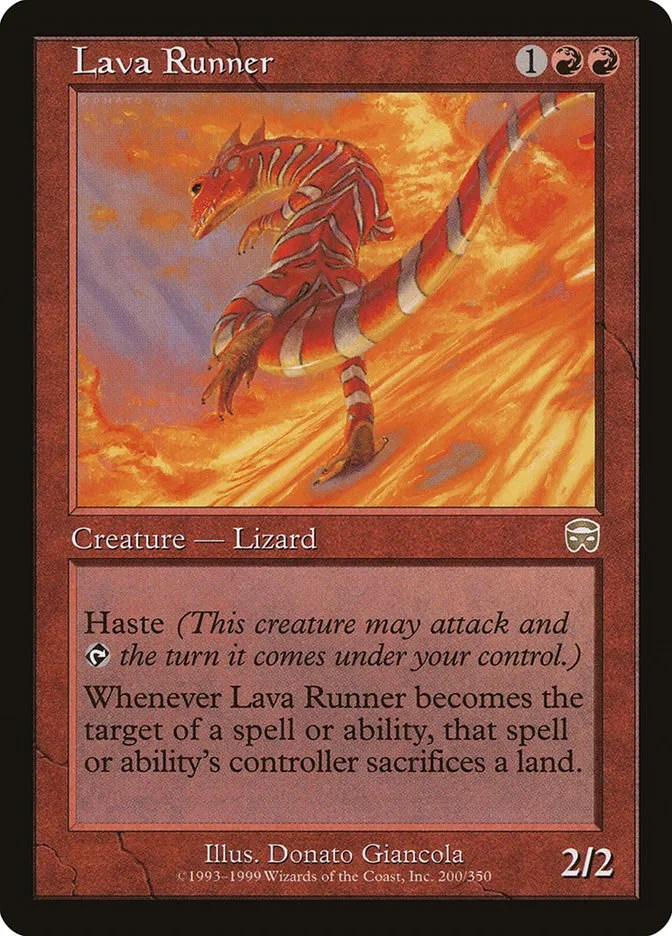 1999 Mercadian Masques Lava Runner #200 rare card image