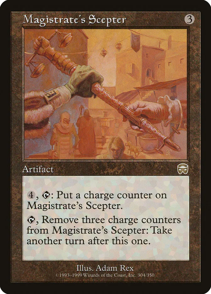 1999 Mercadian Masques Magistrate's Scepter #304 rare card image