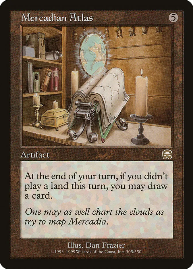 1999 Mercadian Masques Mercadian Atlas #305 rare card image