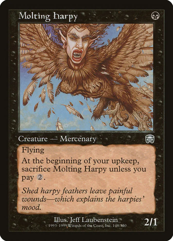 1999 Mercadian Masques Molting Harpy uncommon #148 uncommon card image