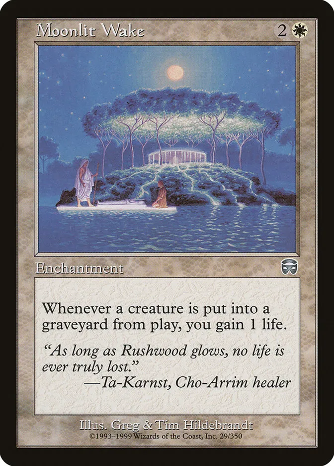 1999 Mercadian Masques Moonlit Wake uncommon #29 uncommon card image