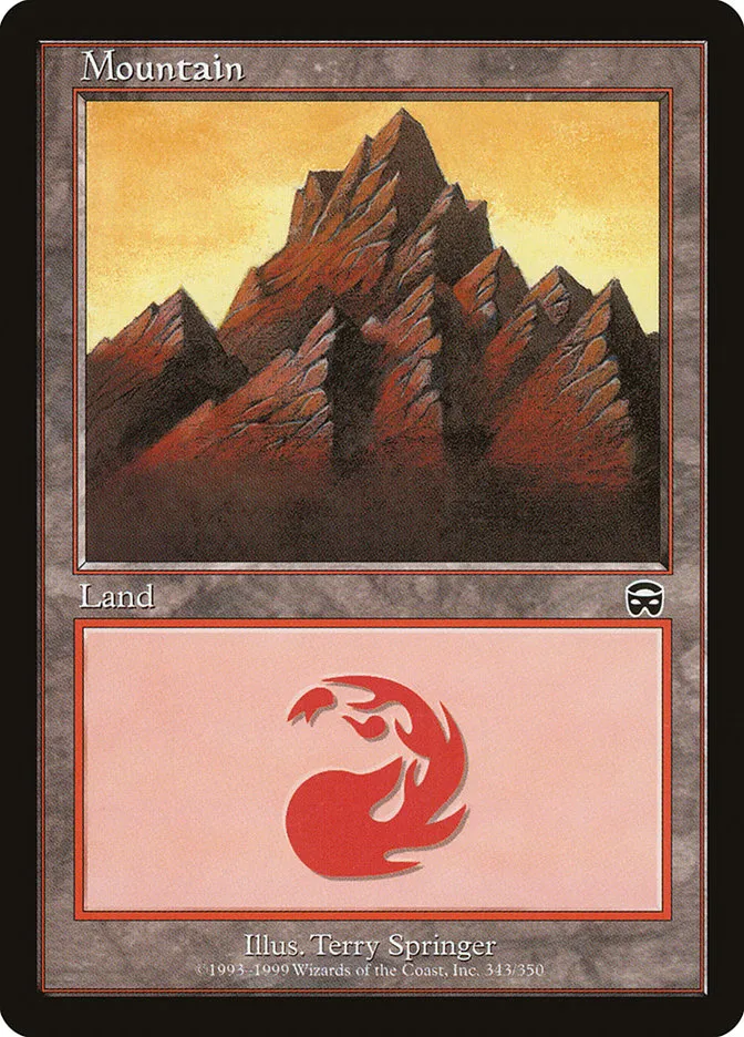 1999 Mercadian Masques Mountain common #343 common card image