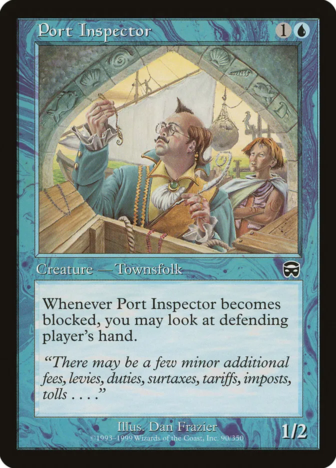 1999 Mercadian Masques Port Inspector common #90 common card image