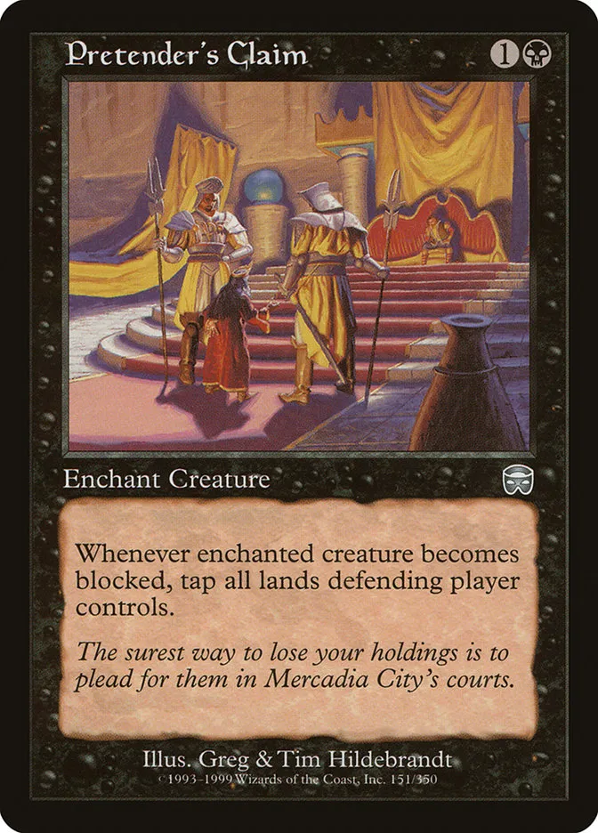 1999 Mercadian Masques Pretender's Claim uncommon #151 uncommon card image