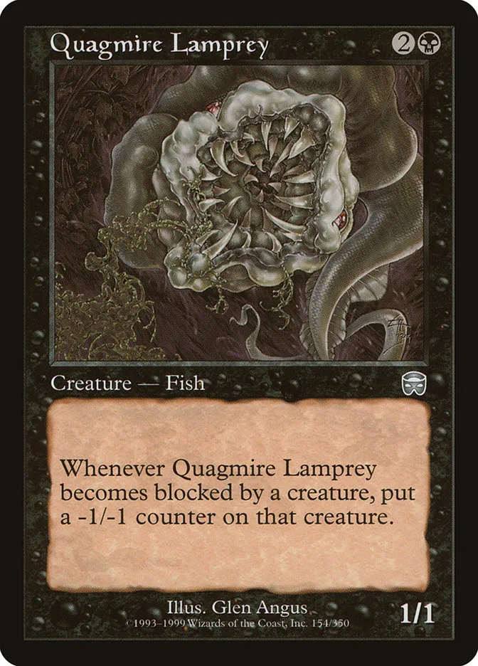 1999 Mercadian Masques Quagmire Lamprey #154 uncommon card image