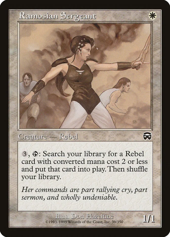 1999 Mercadian Masques Ramosian Sergeant common #39 common card image