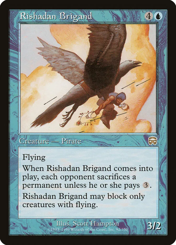 1999 Mercadian Masques Rishadan Brigand rare #92 rare card image