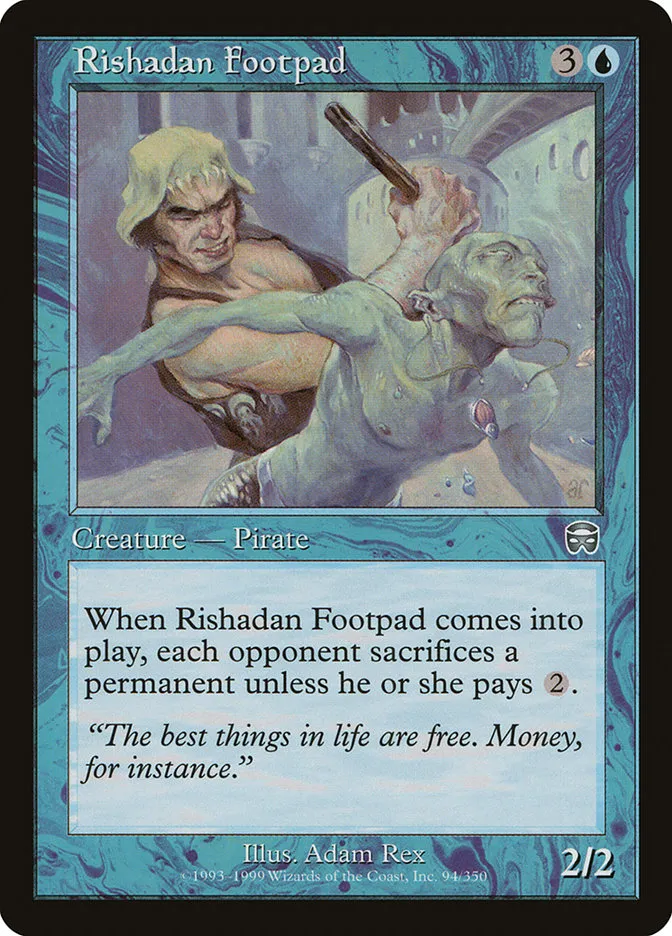 1999 Mercadian Masques Rishadan Footpad #94 uncommon card image