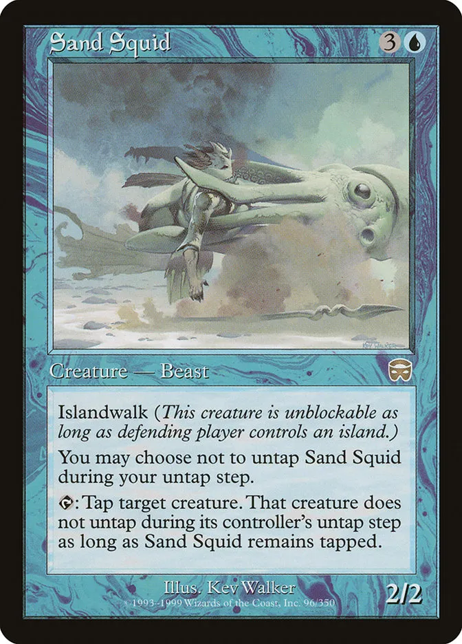 1999 Mercadian Masques Sand Squid rare #96 rare card image