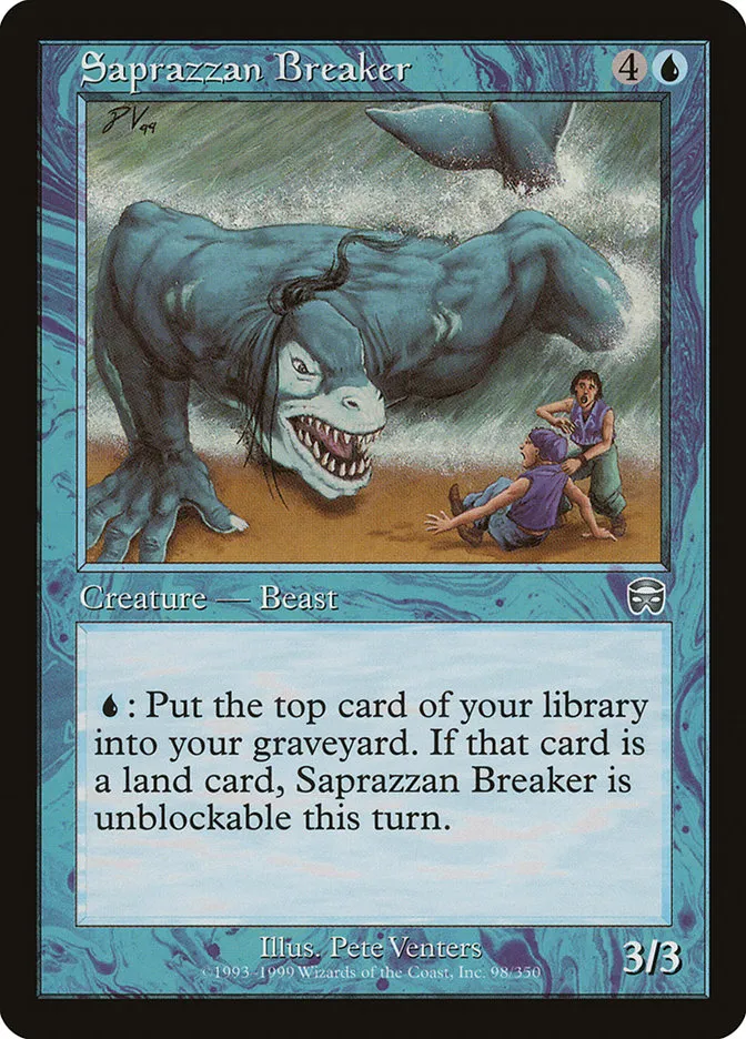 1999 Mercadian Masques Saprazzan Breaker uncommon #98 uncommon card image