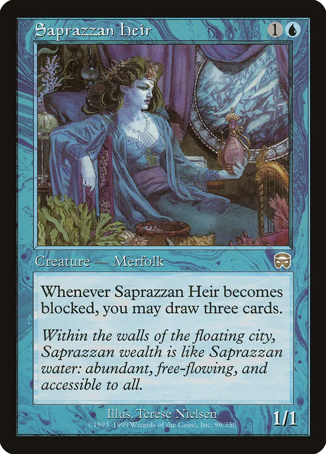 1999 Mercadian Masques Saprazzan Heir rare #99 rare card image